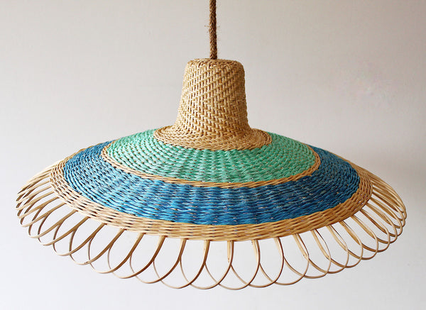 Wicker lace lantern + recycled plastic rope